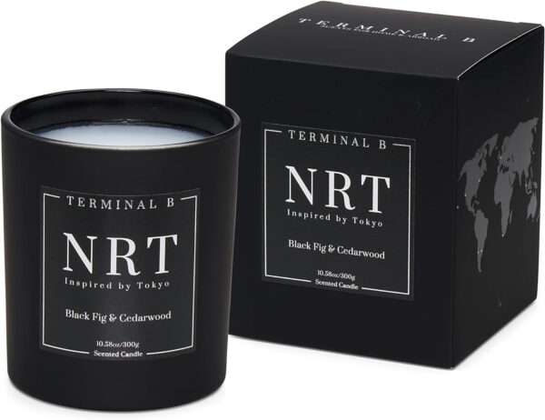 Terminal B - Luxury Scented Candle,  Black Fig & Cedarwood, 10.58 oz - Image 3