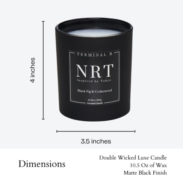 Terminal B - Luxury Scented Candle,  Black Fig & Cedarwood, 10.58 oz - Image 5