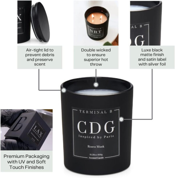 Terminal B - Luxury Scented Candle,  Black Fig & Cedarwood, 10.58 oz - Image 22