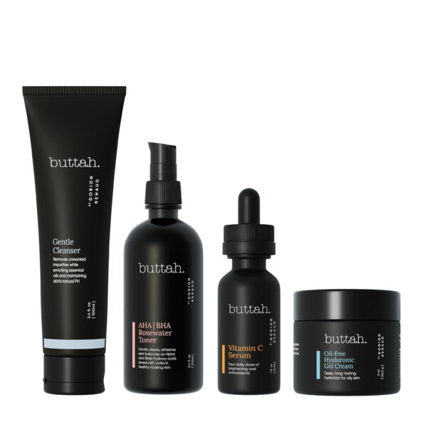 Buttah Skin Supreme Kit for Melanin Rich Skin | Oil-Free Hyaluronic Gel Cream 2 oz | Vitamin C Serum 1 oz | Cleanser 3.4 oz | Rosewater Toner 3.4 oz | Black Owned Skincare - Image 13