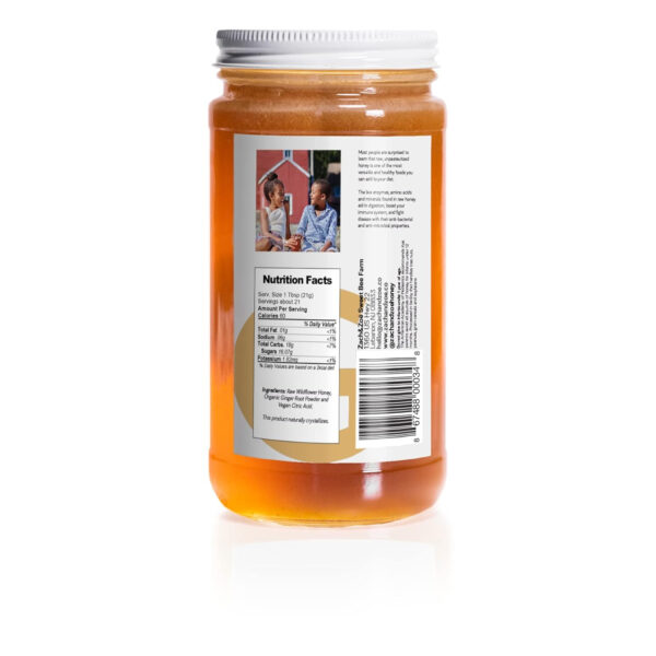 Zach & Zoe Sweet Bee Farm - Pure Farm Raised Ginger Honey (16 oz) - Image 2