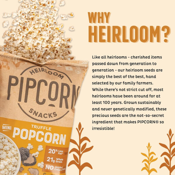 Pipcorn - Mini Heirloom Popcorn with Sea Salt, 24 pack (1 oz) - Image 2