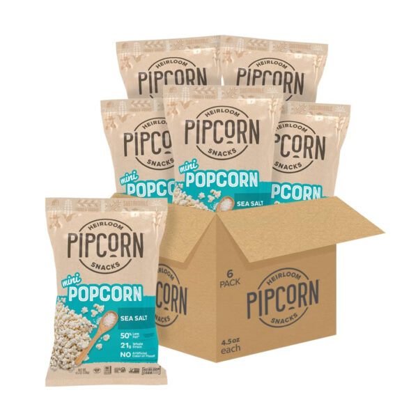 Pipcorn - Mini Heirloom Popcorn with Sea Salt, 24 pack (1 oz) - Image 7