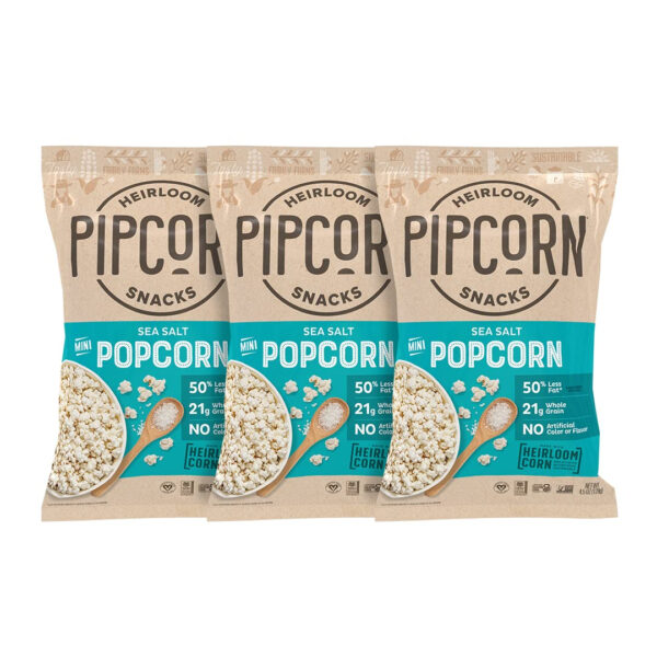 Pipcorn - Mini Heirloom Popcorn with Sea Salt, 24 pack (1 oz) - Image 21