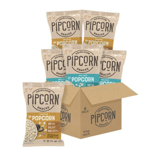 Pipcorn - Mini Heirloom Popcorn with Sea Salt, 24 pack (1 oz) - Image 30