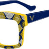 Vontelle: Divine Mpenzi Frames, Blue & Gold Print, Rx-Ready - Image 3