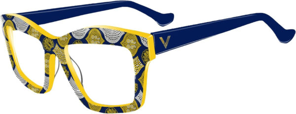 Vontelle: Divine Mpenzi Frames, Blue & Gold Print, Rx-Ready - Image 3