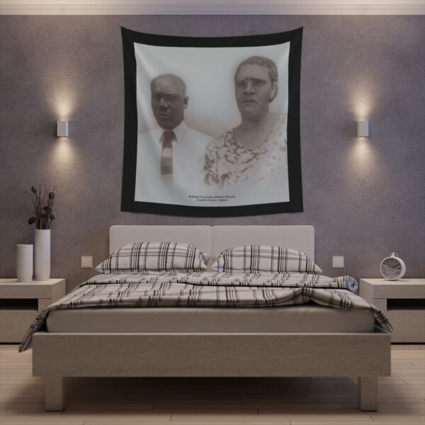 McKinley & Cornelia Hancock Wall Tapestry (Black Border)