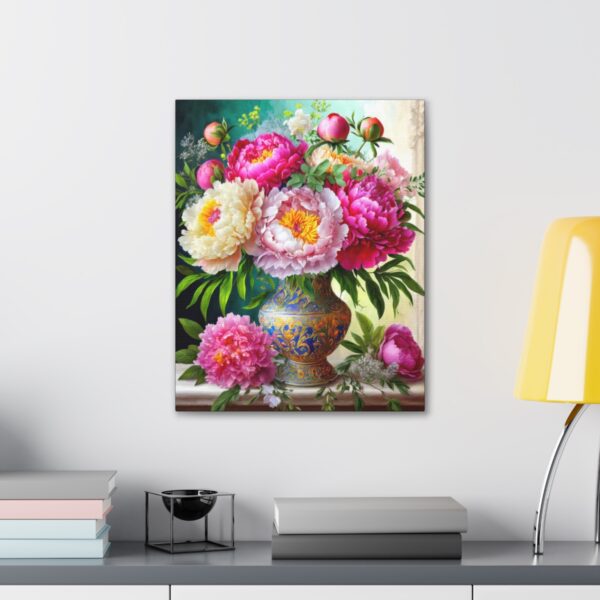 Peony Centerpiece on Canvas - Image 8