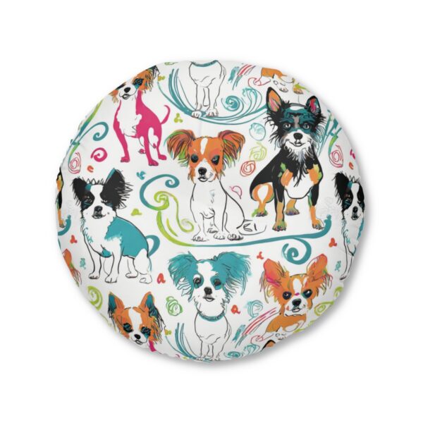 Round Floor Pillow - Dog Pattern - Image 5