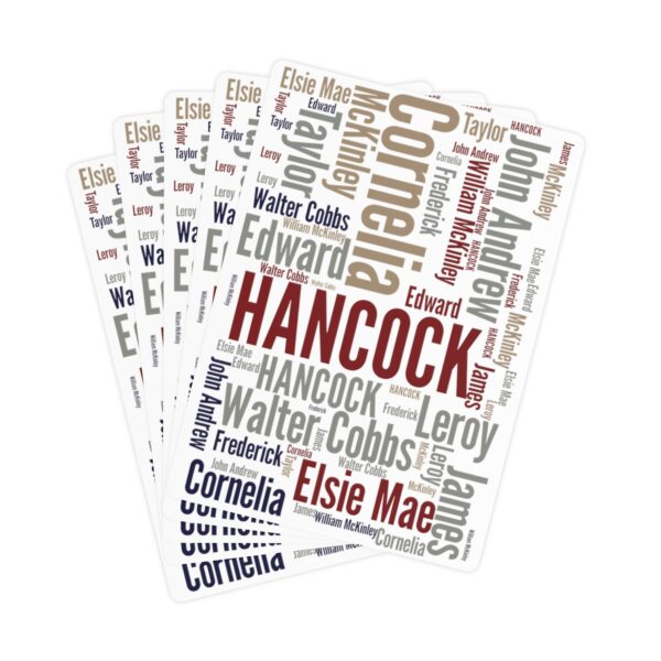 Hancock Family Poker Cards